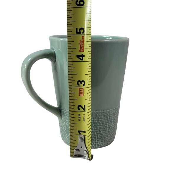 Starbucks Tall Texture Basketweave Mug Green 14oz Bottom Coffee Tea Ceramic 2006 - Picture 9 of 10